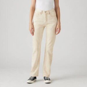 Levi's Women's Jeans 31x30 Tan 501 XX Light Wash Straight Leg Button Fly Pockets